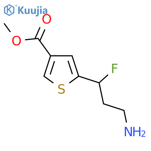 methyl 5-(3-amino-1-fluoropropyl)thiophene-3-carboxylate structure