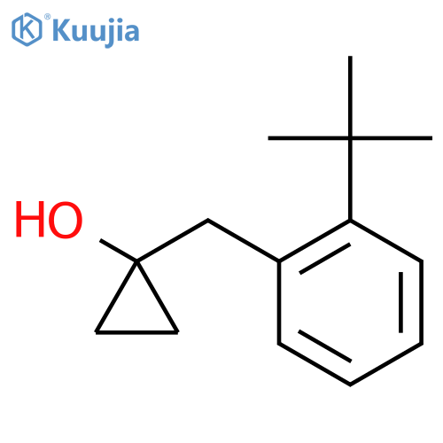 1-(2-tert-butylphenyl)methylcyclopropan-1-ol structure