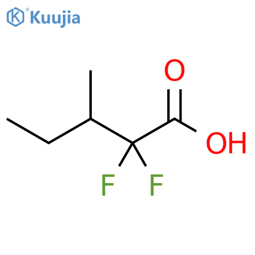 2,2-difluoro-3-methylpentanoic acid structure