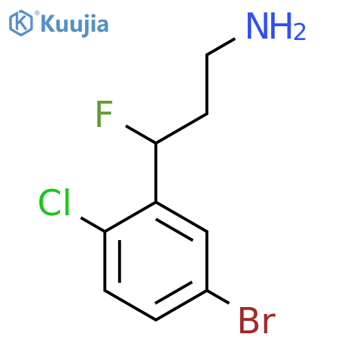 3-(5-bromo-2-chlorophenyl)-3-fluoropropan-1-amine structure