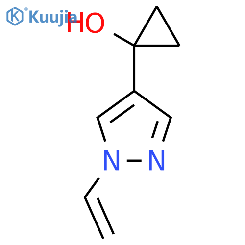 1-(1-ethenyl-1H-pyrazol-4-yl)cyclopropan-1-ol structure