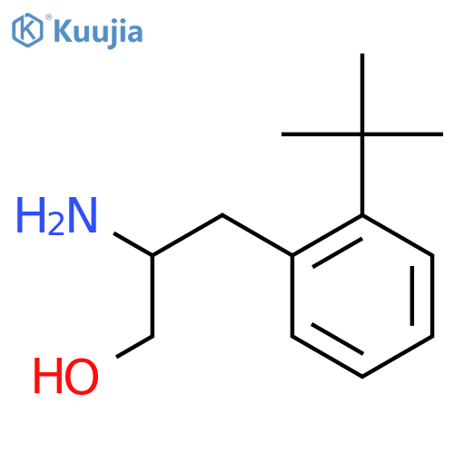 2-amino-3-(2-tert-butylphenyl)propan-1-ol structure