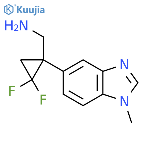 2,2-difluoro-1-(1-methyl-1H-1,3-benzodiazol-5-yl)cyclopropylmethanamine structure