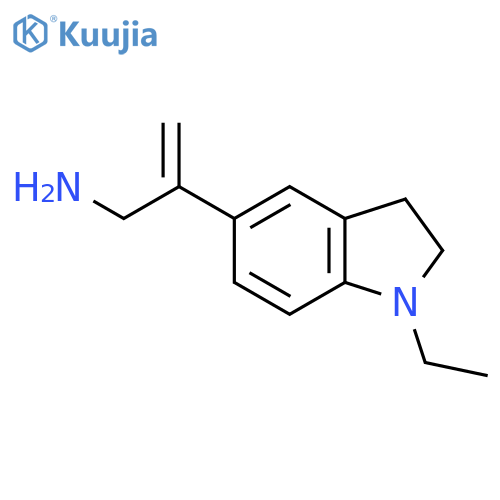 2-(1-ethyl-2,3-dihydro-1H-indol-5-yl)prop-2-en-1-amine structure