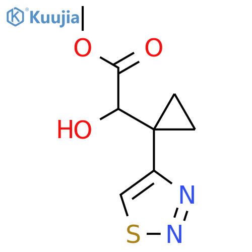 methyl 2-hydroxy-2-1-(1,2,3-thiadiazol-4-yl)cyclopropylacetate structure