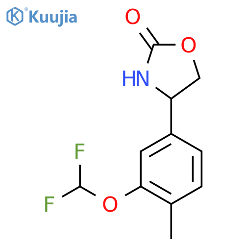 4-3-(difluoromethoxy)-4-methylphenyl-1,3-oxazolidin-2-one structure