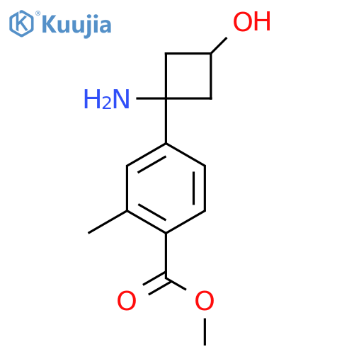 methyl 4-(1-amino-3-hydroxycyclobutyl)-2-methylbenzoate structure