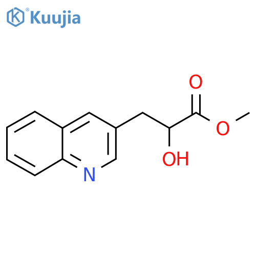 methyl 2-hydroxy-3-(quinolin-3-yl)propanoate structure
