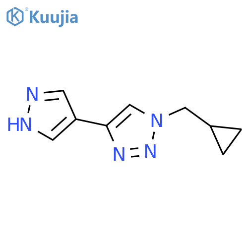 1-(cyclopropylmethyl)-4-(1H-pyrazol-4-yl)-1H-1,2,3-triazole structure