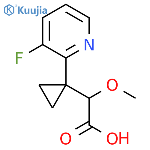 2-1-(3-fluoropyridin-2-yl)cyclopropyl-2-methoxyacetic acid structure