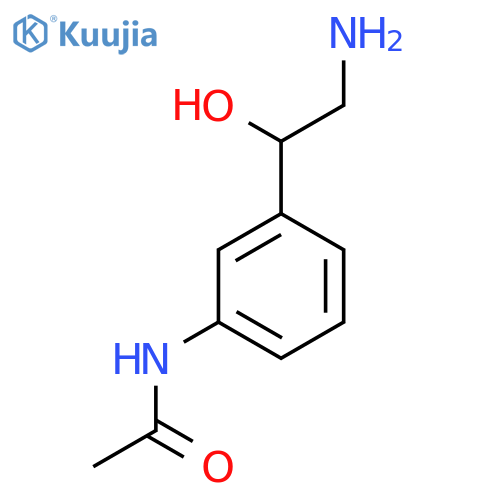 N-3-(2-amino-1-hydroxyethyl)phenylacetamide structure