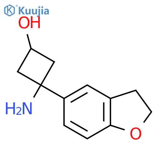 3-amino-3-(2,3-dihydro-1-benzofuran-5-yl)cyclobutan-1-ol structure