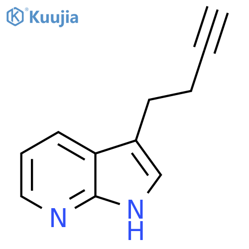 3-(but-3-yn-1-yl)-1H-pyrrolo2,3-bpyridine structure