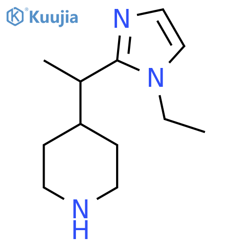 4-1-(1-ethyl-1H-imidazol-2-yl)ethylpiperidine structure