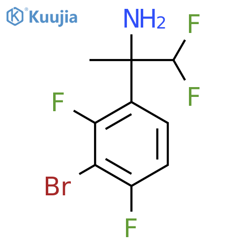 2-(3-bromo-2,4-difluorophenyl)-1,1-difluoropropan-2-amine structure