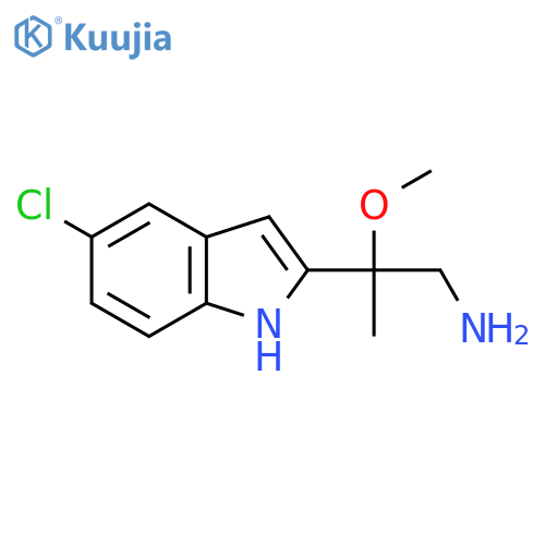 2-(5-chloro-1H-indol-2-yl)-2-methoxypropan-1-amine structure