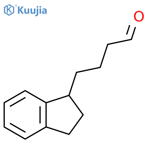 4-(2,3-dihydro-1H-inden-1-yl)butanal structure