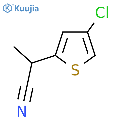 2-(4-chlorothiophen-2-yl)propanenitrile structure