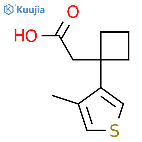 2-1-(4-methylthiophen-3-yl)cyclobutylacetic acid structure