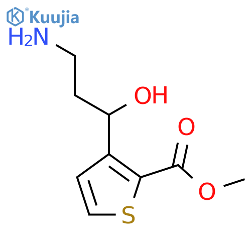 methyl 3-(3-amino-1-hydroxypropyl)thiophene-2-carboxylate structure
