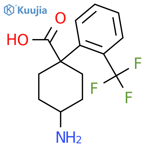4-amino-1-2-(trifluoromethyl)phenylcyclohexane-1-carboxylic acid structure