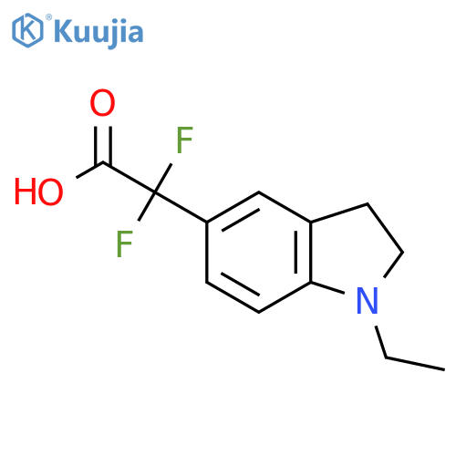 2-(1-ethyl-2,3-dihydro-1H-indol-5-yl)-2,2-difluoroacetic acid structure