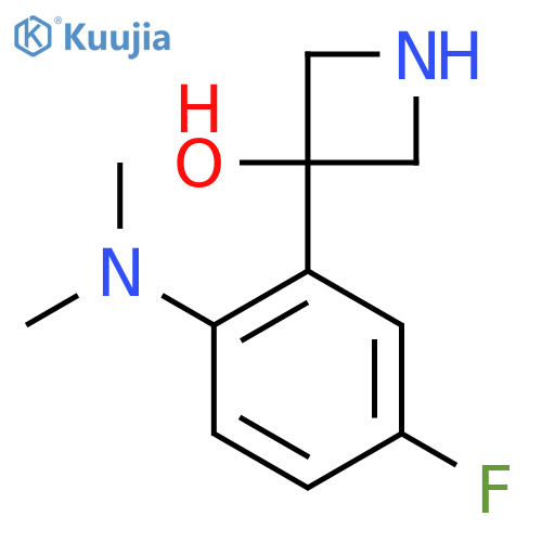 3-2-(dimethylamino)-5-fluorophenylazetidin-3-ol structure