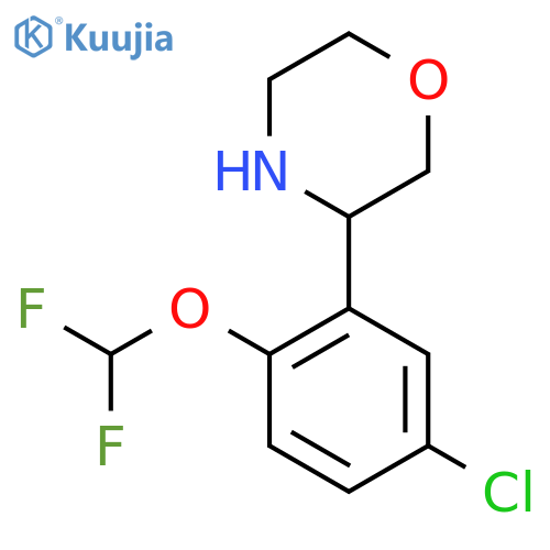 3-5-chloro-2-(difluoromethoxy)phenylmorpholine structure
