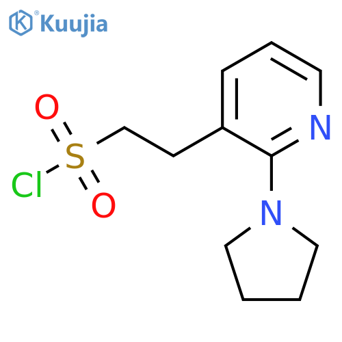 2-2-(pyrrolidin-1-yl)pyridin-3-ylethane-1-sulfonyl chloride structure