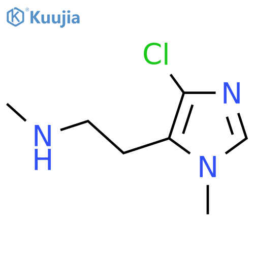 2-(4-chloro-1-methyl-1H-imidazol-5-yl)ethyl(methyl)amine structure