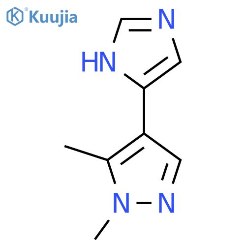 4-(1H-imidazol-4-yl)-1,5-dimethyl-1H-pyrazole structure