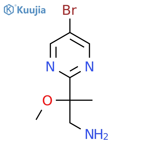 2-(5-bromopyrimidin-2-yl)-2-methoxypropan-1-amine structure