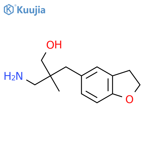 3-amino-2-(2,3-dihydro-1-benzofuran-5-yl)methyl-2-methylpropan-1-ol structure