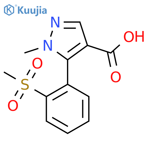 5-(2-methanesulfonylphenyl)-1-methyl-1H-pyrazole-4-carboxylic acid structure