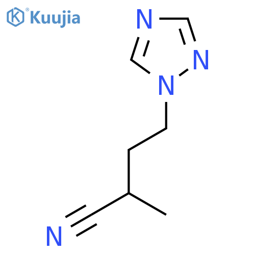 2-methyl-4-(1H-1,2,4-triazol-1-yl)butanenitrile structure