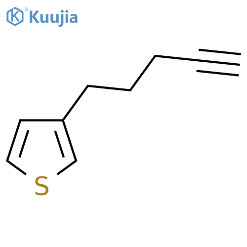 3-(pent-4-yn-1-yl)thiophene structure