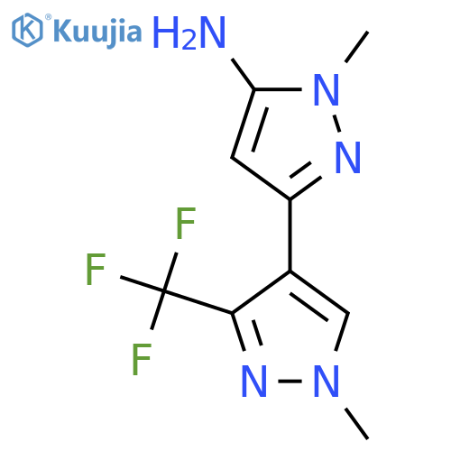 1-methyl-3-1-methyl-3-(trifluoromethyl)-1H-pyrazol-4-yl-1H-pyrazol-5-amine structure