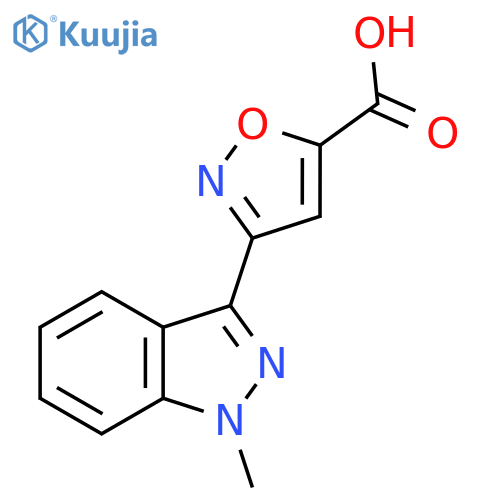 3-(1-methyl-1H-indazol-3-yl)-1,2-oxazole-5-carboxylic acid structure