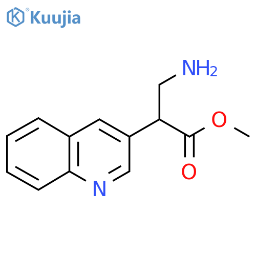 methyl 3-amino-2-(quinolin-3-yl)propanoate structure