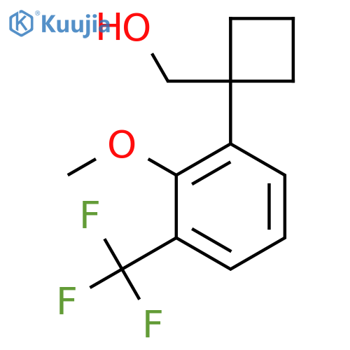 {1-2-methoxy-3-(trifluoromethyl)phenylcyclobutyl}methanol structure