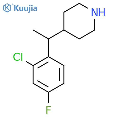 4-1-(2-chloro-4-fluorophenyl)ethylpiperidine structure