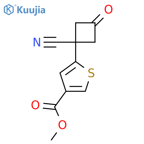 methyl 5-(1-cyano-3-oxocyclobutyl)thiophene-3-carboxylate structure