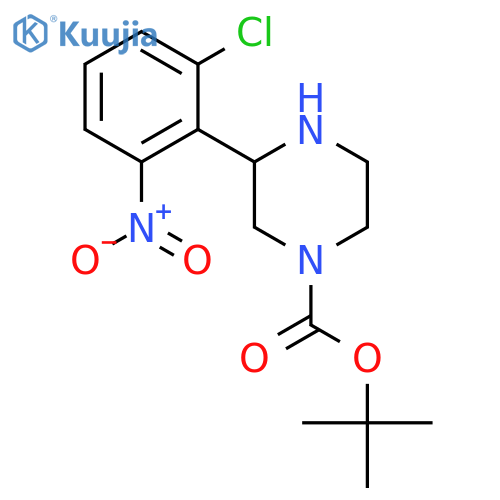 tert-butyl 3-(2-chloro-6-nitrophenyl)piperazine-1-carboxylate structure