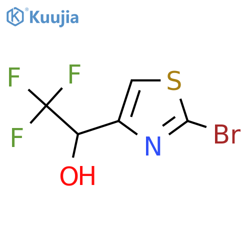 1-(2-Bromo-1,3-thiazol-4-yl)-2,2,2-trifluoroethan-1-ol structure