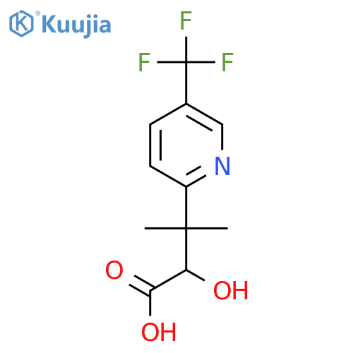 2-hydroxy-3-methyl-3-5-(trifluoromethyl)pyridin-2-ylbutanoic acid structure