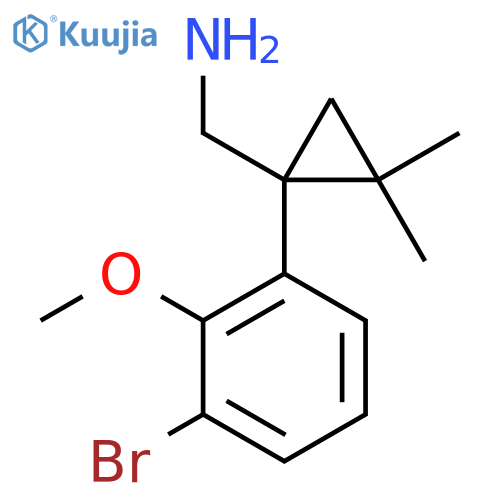 1-(3-bromo-2-methoxyphenyl)-2,2-dimethylcyclopropylmethanamine structure