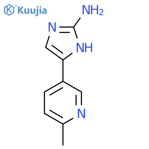 5-(6-methylpyridin-3-yl)-1H-imidazol-2-amine structure