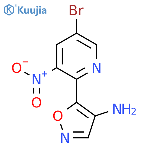 5-(5-bromo-3-nitropyridin-2-yl)-1,2-oxazol-4-amine structure