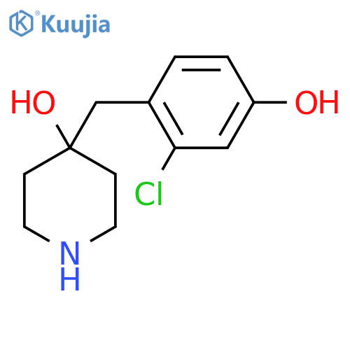4-(2-chloro-4-hydroxyphenyl)methylpiperidin-4-ol structure
