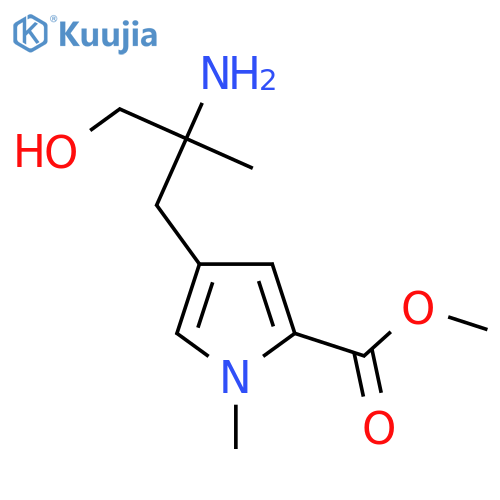 methyl 4-(2-amino-3-hydroxy-2-methylpropyl)-1-methyl-1H-pyrrole-2-carboxylate structure
